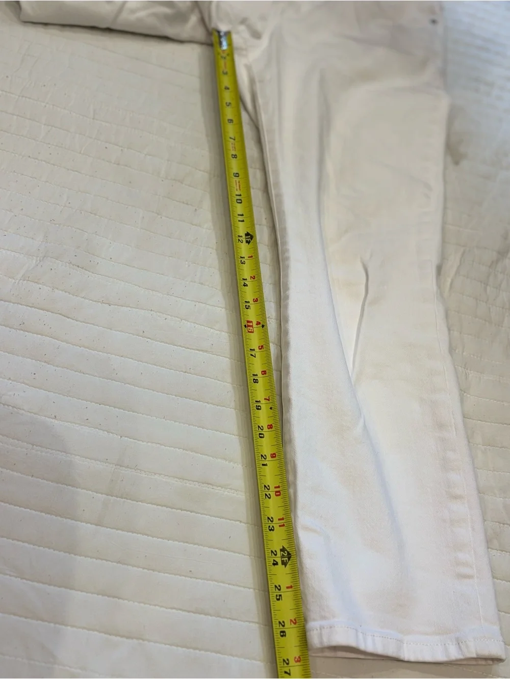 J.Crew Slim Boyfriend Jeans White Cream Denim Women's Size 29